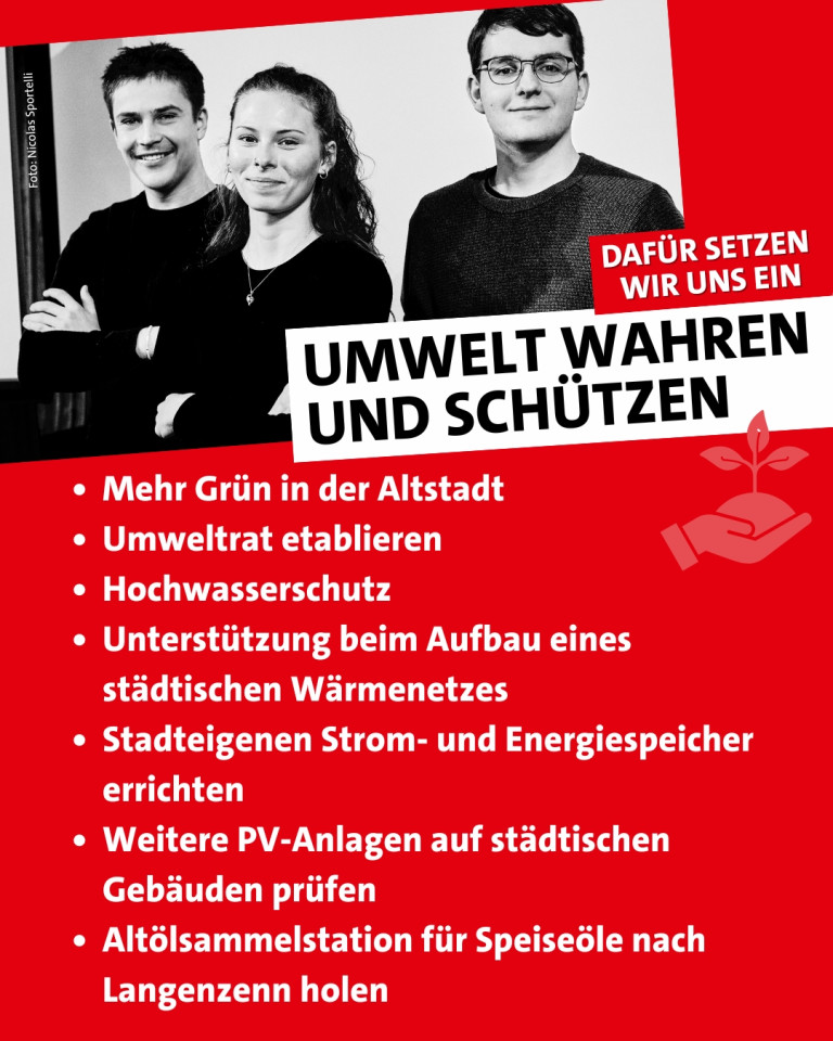 Wahlprogramm - Umwelt wahren und schützen